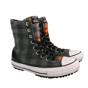 Converse X Woolrich Hi-Rise Boot Womens 7.5 Gray/Bird Yellow/Casino Red/Black